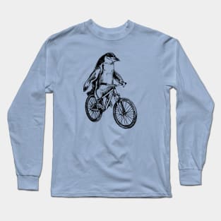 SEEMBO Penguin Cycling Bicycle Bicycling Biker Biking Bike Long Sleeve T-Shirt